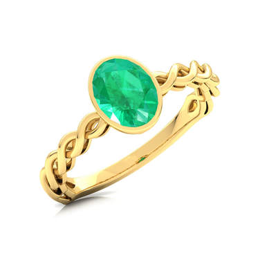 Panna Stone Original Certified 10.25 Ratti Panna Stone Emerald Ring  Adjustable Women and Men Gold Ring